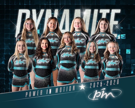 2026 Dynamite cheer team photo